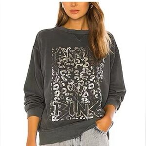 Anine Bing Ramona Panther sweatshirt in charcoal